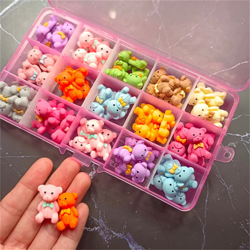 

Kawaii Nail Charms 3D Resin Gummy Bear Candy Love Nail Rhinestones Gems For Manicure Decorat DIY Crafts Nails Design Accessories