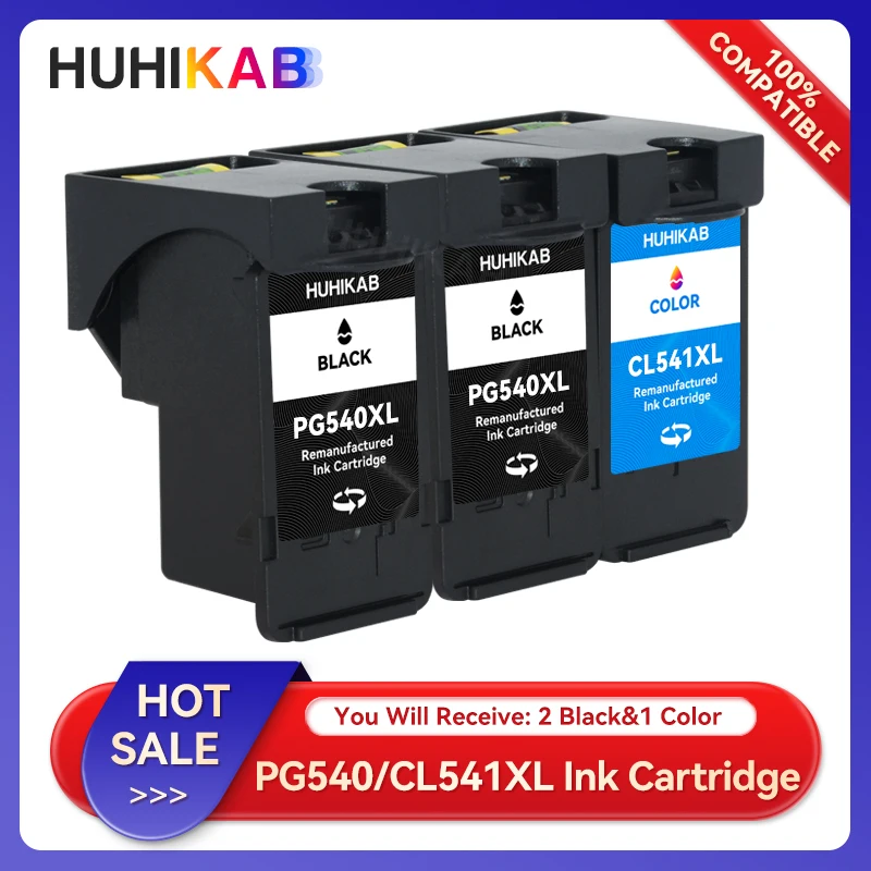 

HUHIKAB PG540 CL541 Ink Cartrige For Canon PG 540 XL CL 541 XL Compatible For Canon Pixma MX375 MX395 MG3150 MG3250 MG3550