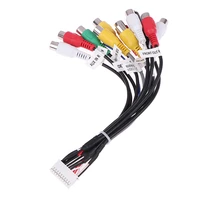 android radio car accessories rca output wire aux in subwoofer microphone adapter 20pin universal cable for px6