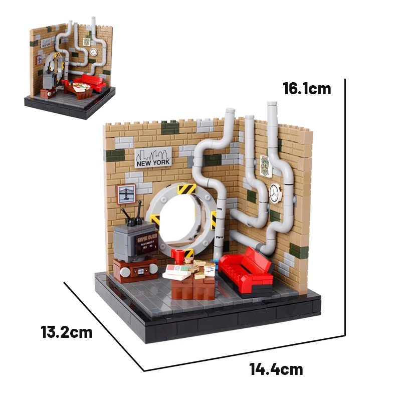 Конструктор MOC для подземных труб набор строительных блоков канализации пицца