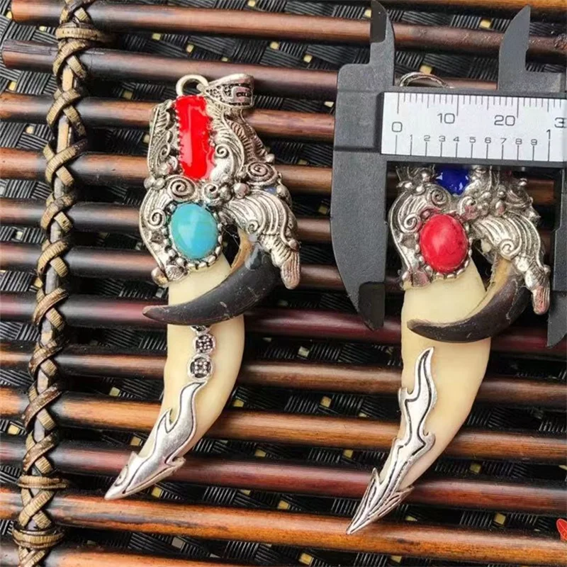 Jiale/ручная работа/тибетское серебряное ожерелье с подвеской в виде когтя для