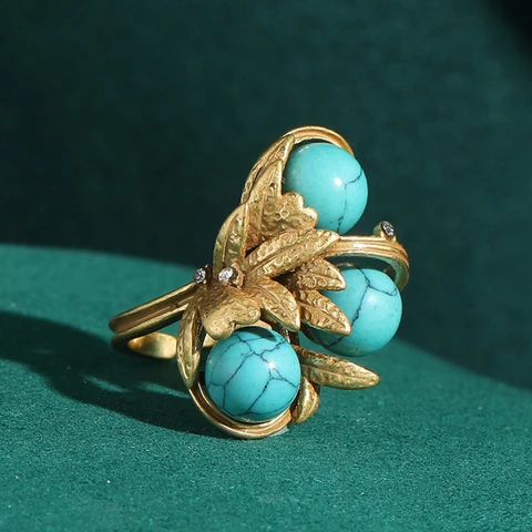 Золотые кольца LOVE GREEN LIVE GREEN с черным агатом и жемчугом