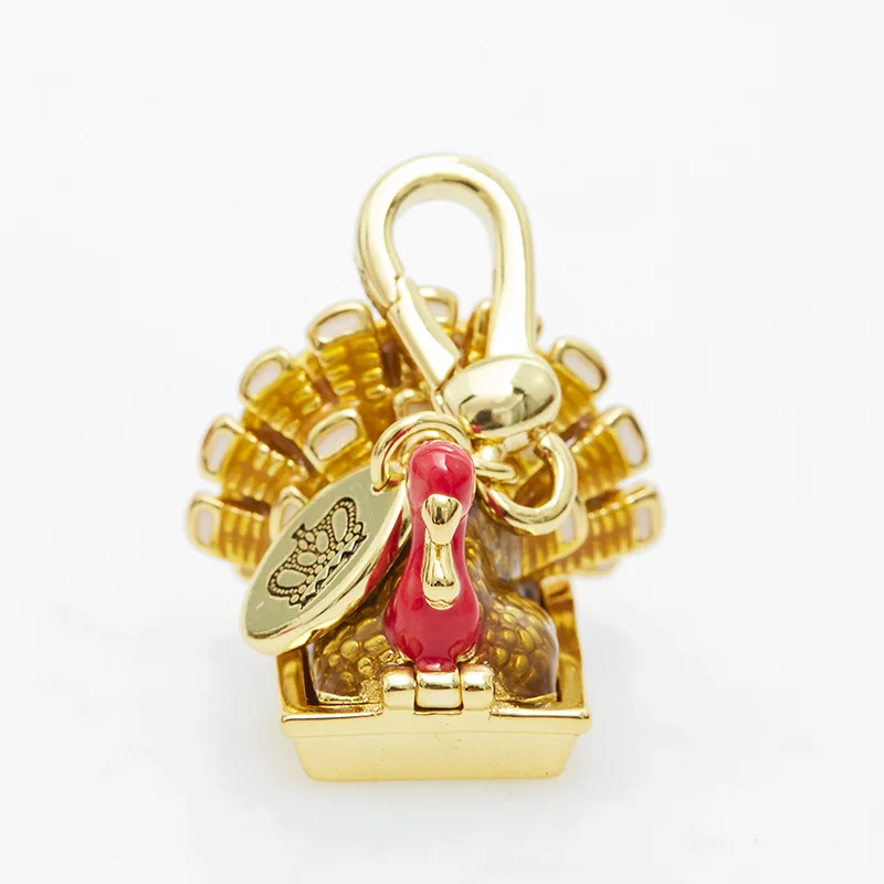 

Оптовая продажа, маленькая эмалированная подвеска в виде павлина с возможностью открытия, модная подвеска в виде турецкой сумки, женская мо...