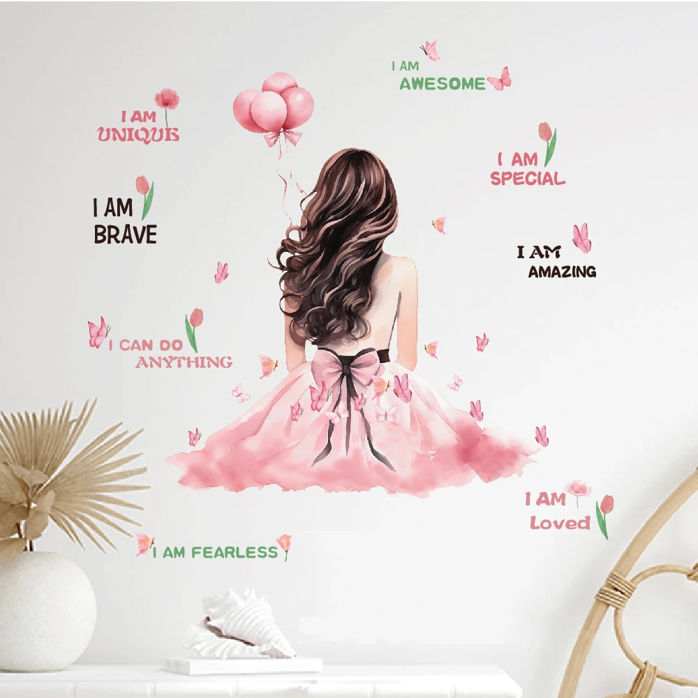 Самоклеящаяся 3d вдохновляющая Цитата Настенная Наклейка для девочек комната