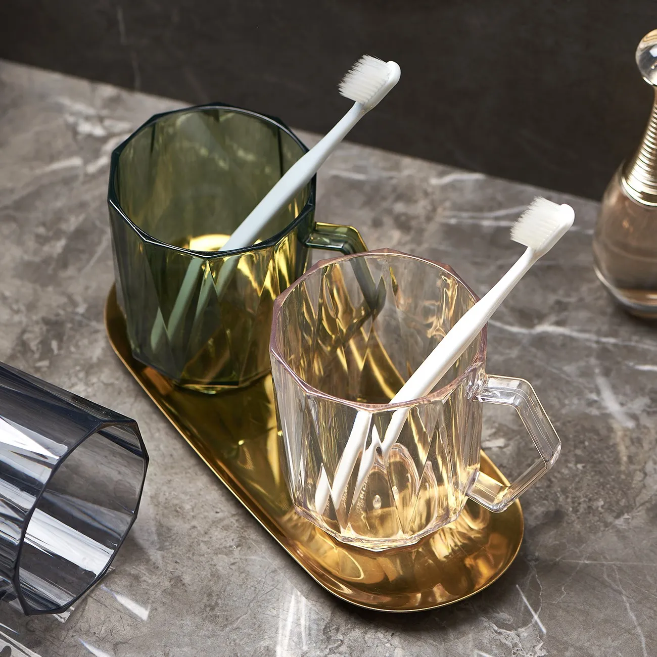 

Transparent PET Mouthwash Cup Student Dormitory Household Portable Toothbrush Cup Wash Cup