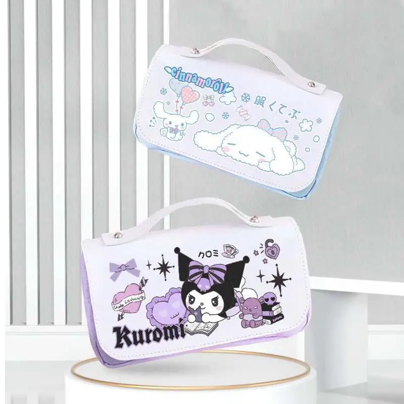 

Sanrio Cinnamoroll Mymelody пенал, шкатулка для карандашей для девочек, сумка для хранения школьных товаров, многофункциональная коробка большой емкост...