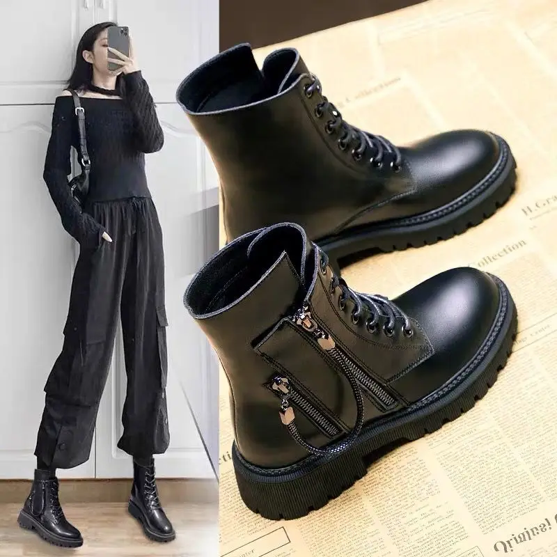 

Women Winter Snow Boots 2022 New Fashion Casual High-top Shoes Woman Waterproof Warm Platform Ankle Boot Female White Black