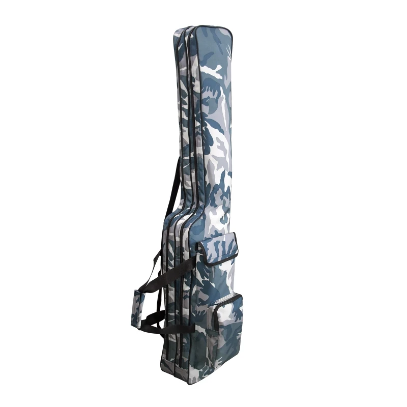 

918E Fishing Rod Reel Case Backpack Organizer Soft Fishing Rod Case Carrier Holder
