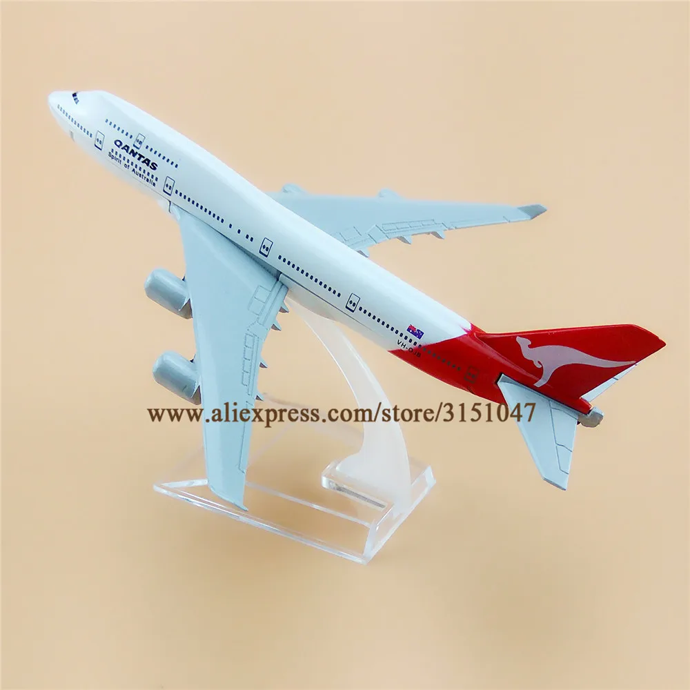 16cm Metal Alloy Plane Model Australian Air Qantas B747 400 Airlines Boeing 747 Airplane w Stand Aircraft Gift | Дом и сад