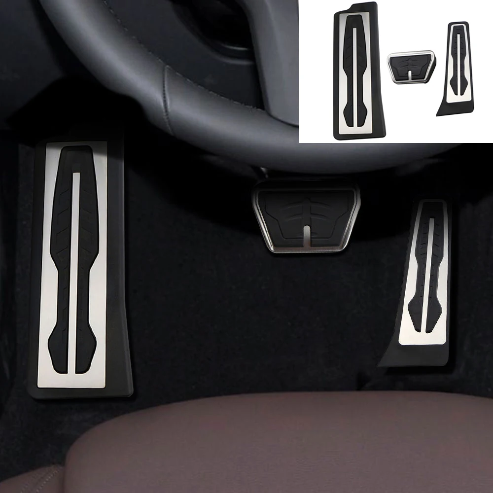 

Car Accelerator Fuel Brake Pedal Foot Rest Pedals Plate Cover Non Slip Pads For BMW 3 Series G20 G21 2020 Auto Accessories