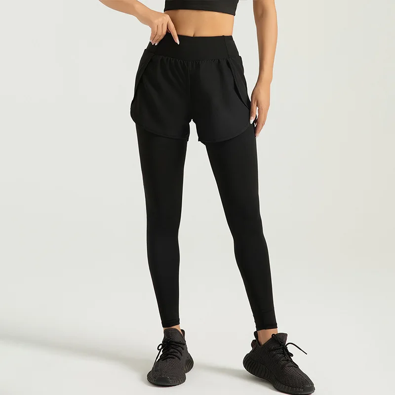 Брюки для йоги в тренажерном зале быстросохнущие искусственные брюки из двух