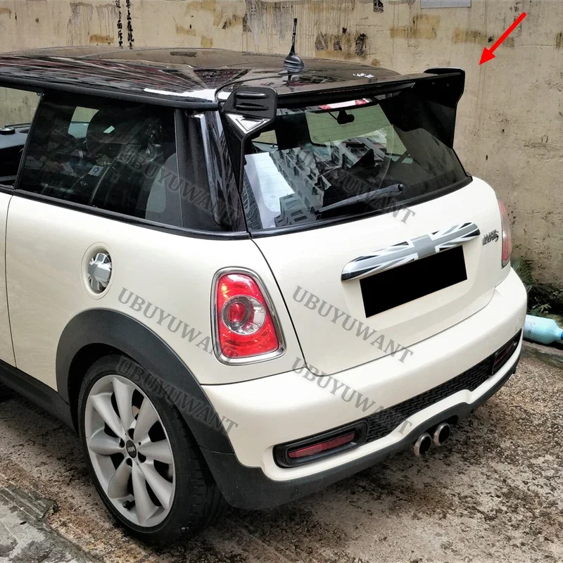 Фото Для BMW Mini Cooper 06-13 R50 R53 R56: карбоновый спойлер на крышку багажника, заднее антикрыло, накладка на багажник №4