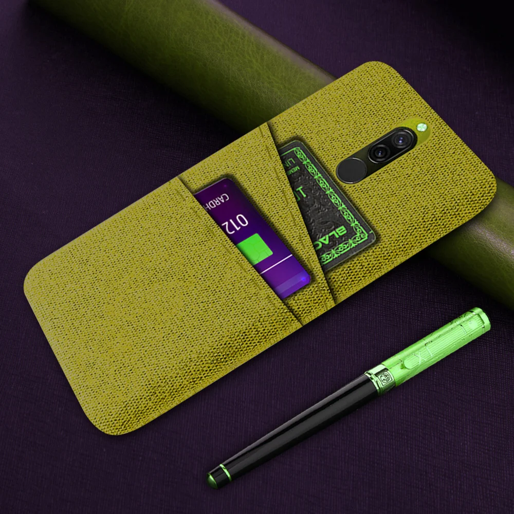 

Card Case Dual Card Fabric Cloth Luxury Business Case For Xiaomi Redmi 8 Cover Wallet Coque For xiaomi redmi 8A redmi8 Funda