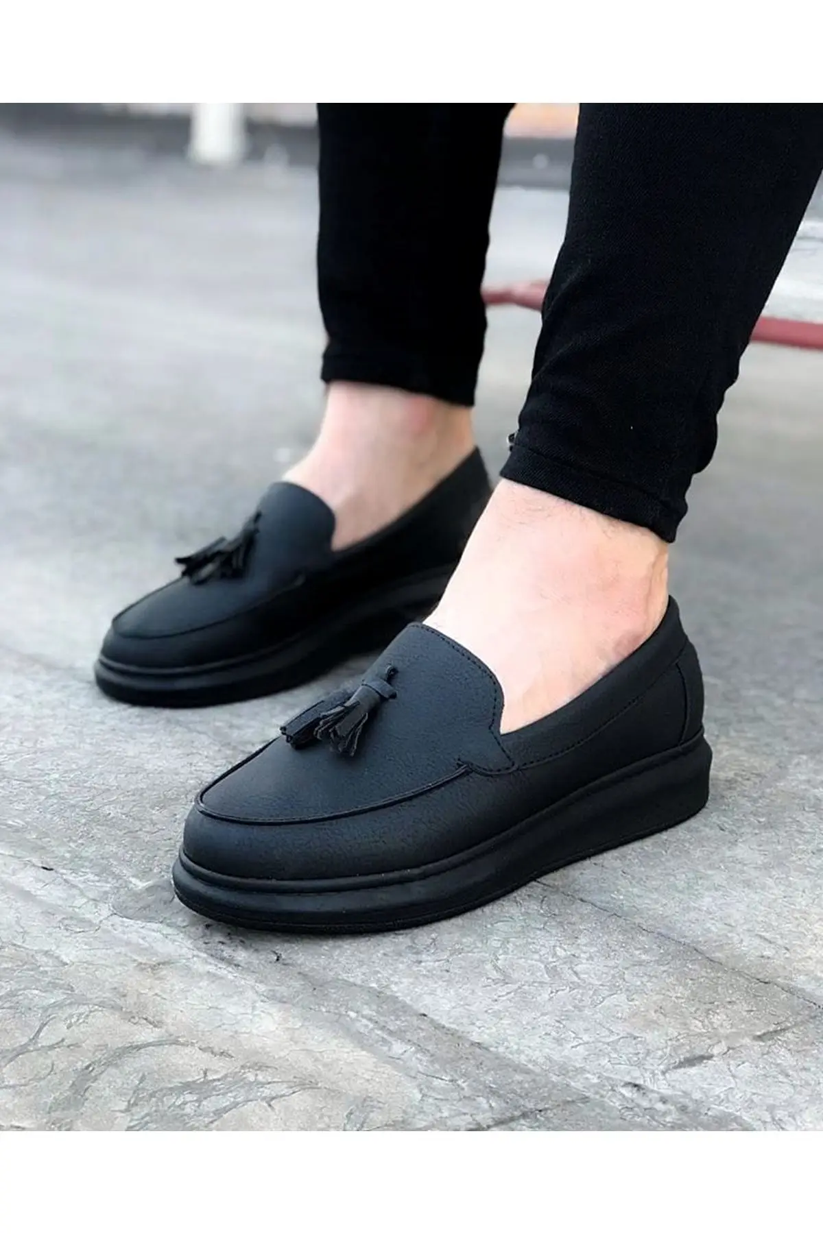 

BOA Male Sports Shoes Charcoal Color High Bottom Tassels Yazlık Social Casual New Model Original Design Style Young Fashion WG154