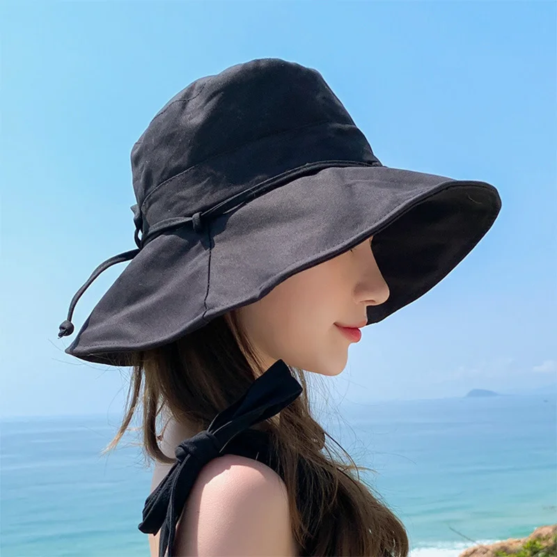 

Панама женская с широкими полями, Модная Складная шапка от солнца, с козырьком, для пляжа, летняя, для путешествий