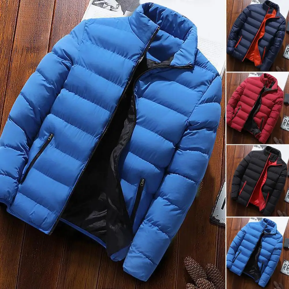 Popular Men Coat Long Sleeve Male Warm Pockets Jacket Coat  Autumn Winter Men Jacket for Daily Wear