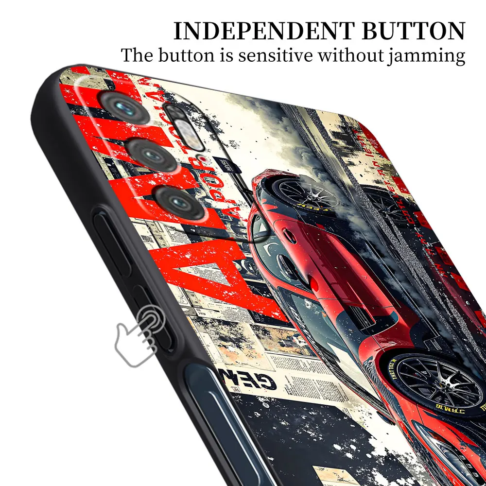 Фото Чехол для телефона Cyberpunk Tokyo JDM Art из ТПУ черного цвета для Xiaomi Redmi 15C 8 A5 12 6 7A 9C 12C 8A 6A 9 9A 9T 10 10A 13C A1 A2 Plus №5
