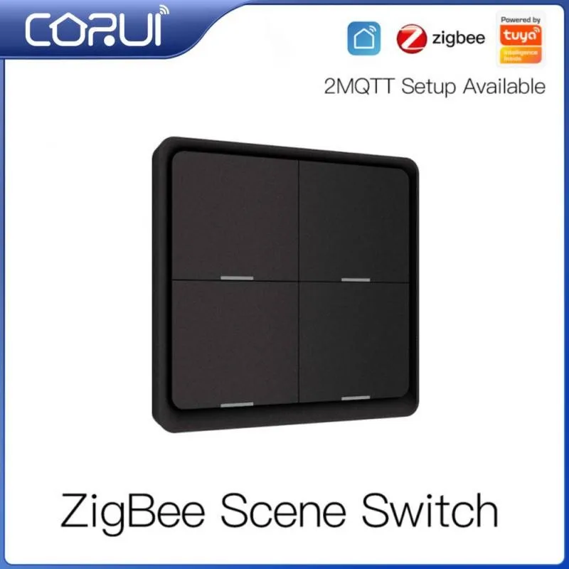 

Смарт-переключатель CORUI Tuya ZigBee, беспроводной кнопочный переключатель с 4 клавишами, 12 клавишами, автоматизация