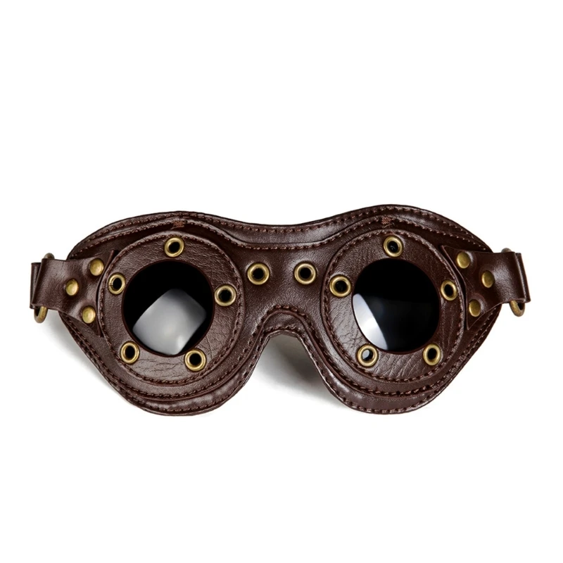 

Steampunk Goggles Adjustable Motorbike Halloween Cosplay Glasses Scooter Cosplay