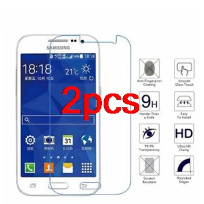 2 шт. 9h закаленное стекло для samsung galaxy core prime g360 g361 g3608 duos g360h g360bt чехол защитная
