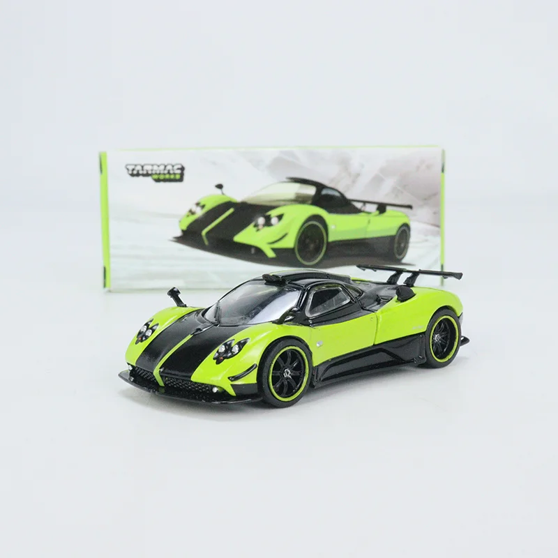 

Tw 1:64 Zonda Cinque Verde Firenze Green Open Engine Hood Alloy Diorama Car Model Collection Cars Miniature Toy Asphalt Works