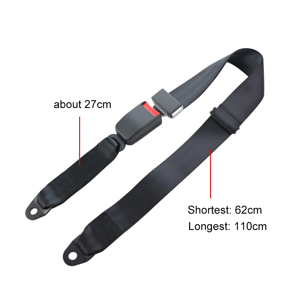 2PCS Universal Car Seat Belts Two-point Belt Buckle Seatbelt Clip Belt Extension Plug Car Safety Belt Retainer Truck Seat Safety