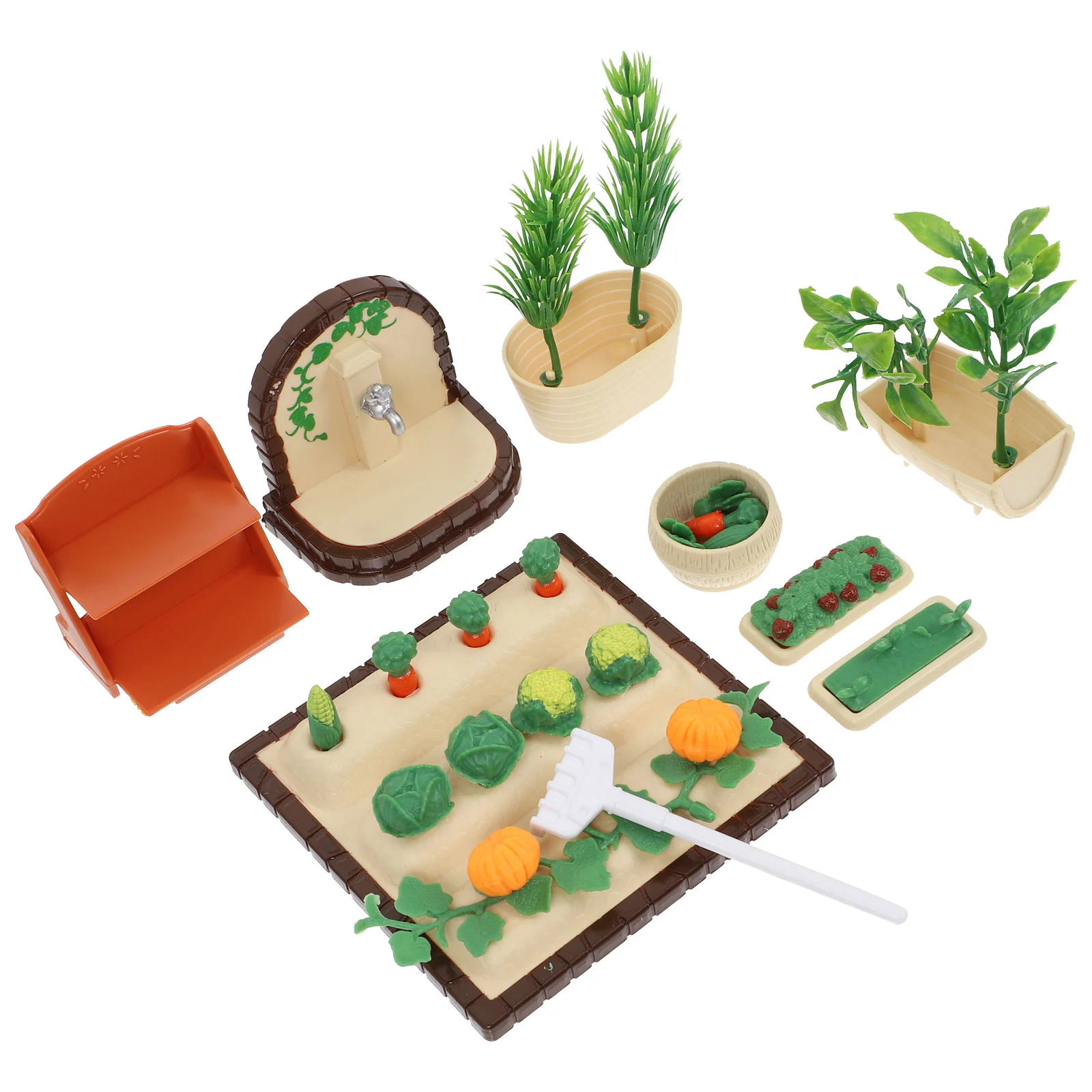 

1 набор миниатюрных украшений для дома, прекрасная модель овощей, миниатюрное ландшафтное украшение