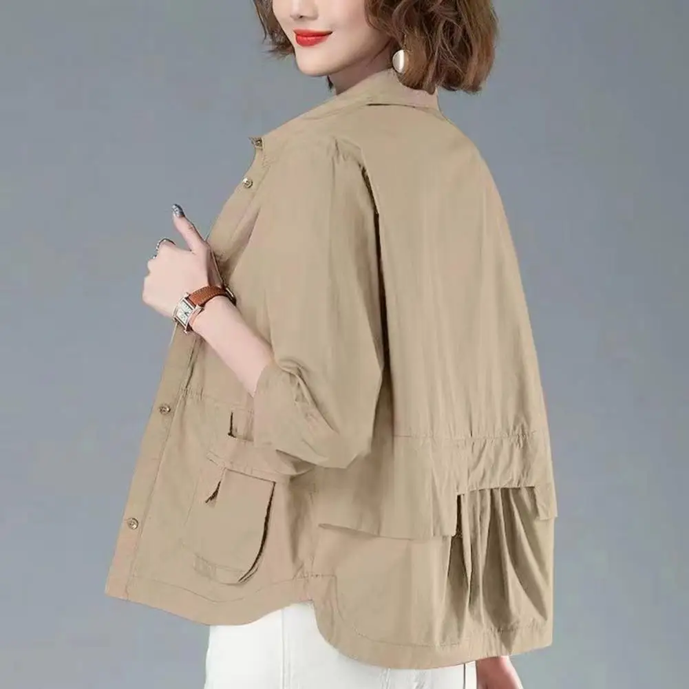 

Warm Skin-Touching Spring Autumn Thin Solid Color Short Shirt Coat for Shopping