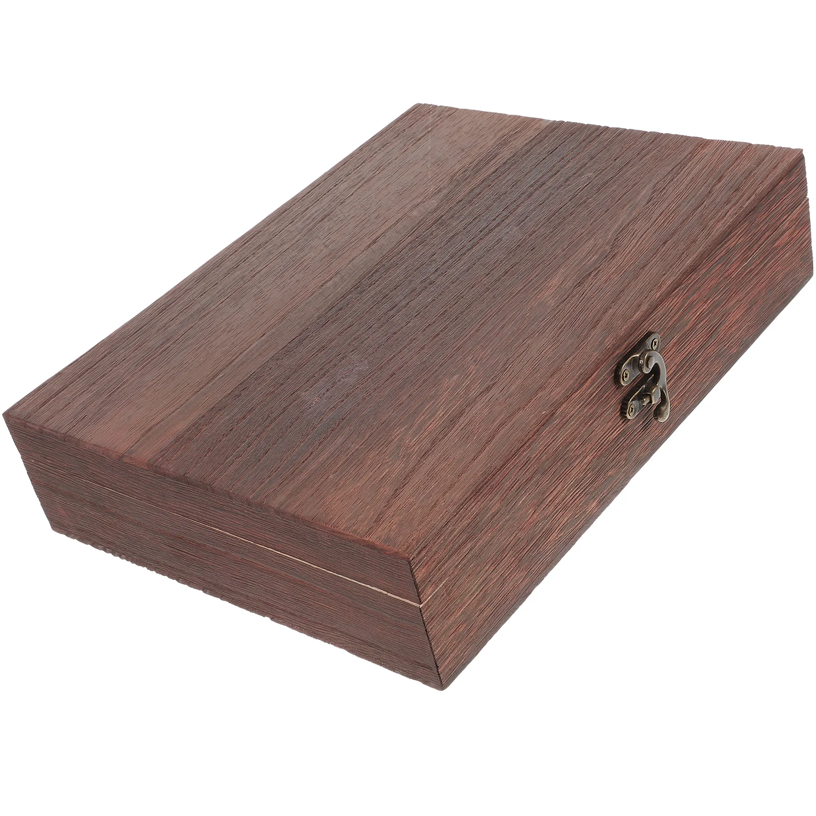 

Wooden Storage Box Rustic Jewelry Case Lockable Dust-proof Delicate Treasure Charming
