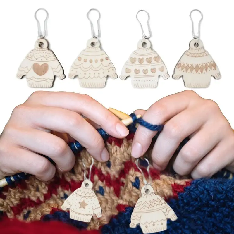 

Зажимы для вязания крючком, деревянные зажимы для вязания крючком и шитья, портативные и многоразовые деревянные зажимы для вязания крючком