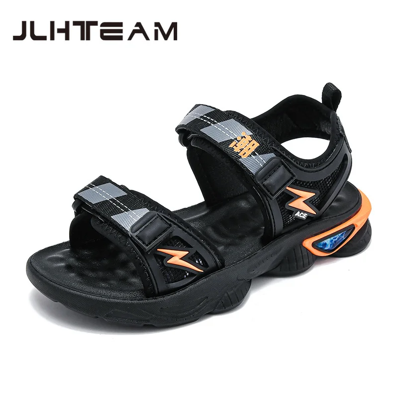 

2022 Summer New Boys For Sandals Velcro Soft Bottom Fashion Boys Beach Shoes Flat Sandals Sport Kids Shoes Children A2127