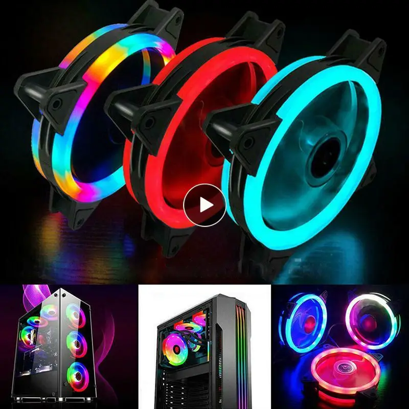 

Pc Fans Cooling Fan Colorful 23db Super Mute Computer Case Fan 20000h 4-pin Pwm Radiator Cooler 12cm 1200 Rpm Dc12v