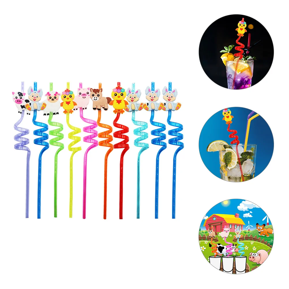 

Straws Drinking Party Beverage Kids Reusable Cartoon Transparenttiki Pvc Noveltyfunnyplasticstrawsilly Cat Plasic Favor Crazy