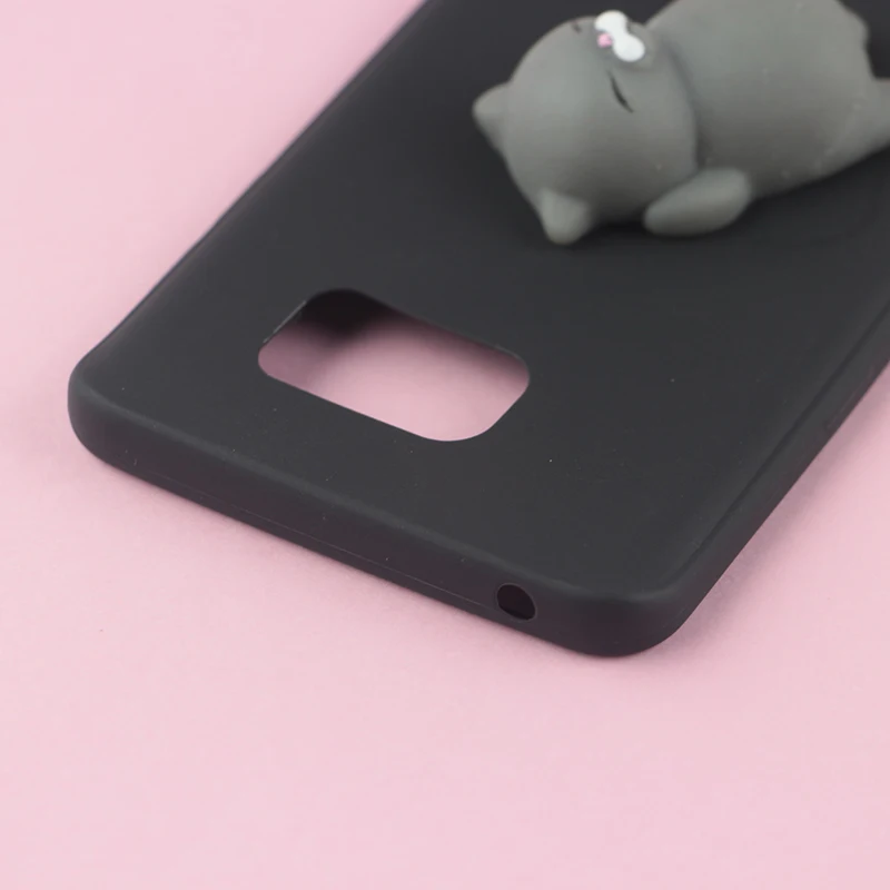 Мягкий чехол для телефона с объемными игрушками и котом Samsung Galaxy Note 9 10 20 A3 2016 A5 2017 A6