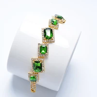 14k gold emerald jewelry bracelets for women fine blue topaz 14 k yellow gold green emerald bizuteria pulseira feminina girls