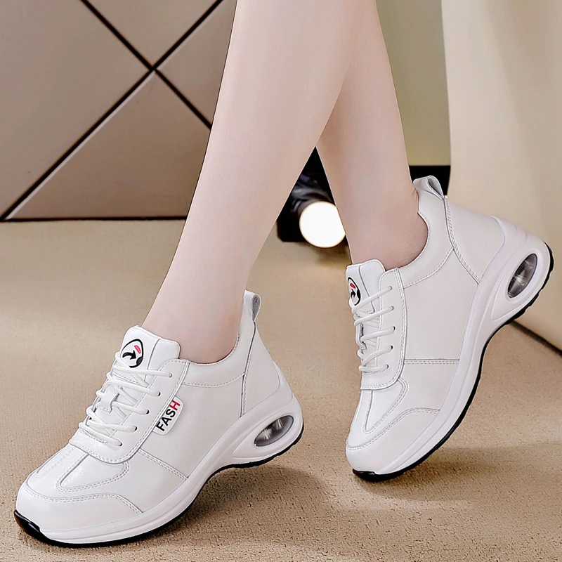 Women Sneakers Casual Elevator Shoes 4cm Heels Breathable Heightening Shoes Mujer Increase  Sports Casual Height Zapato