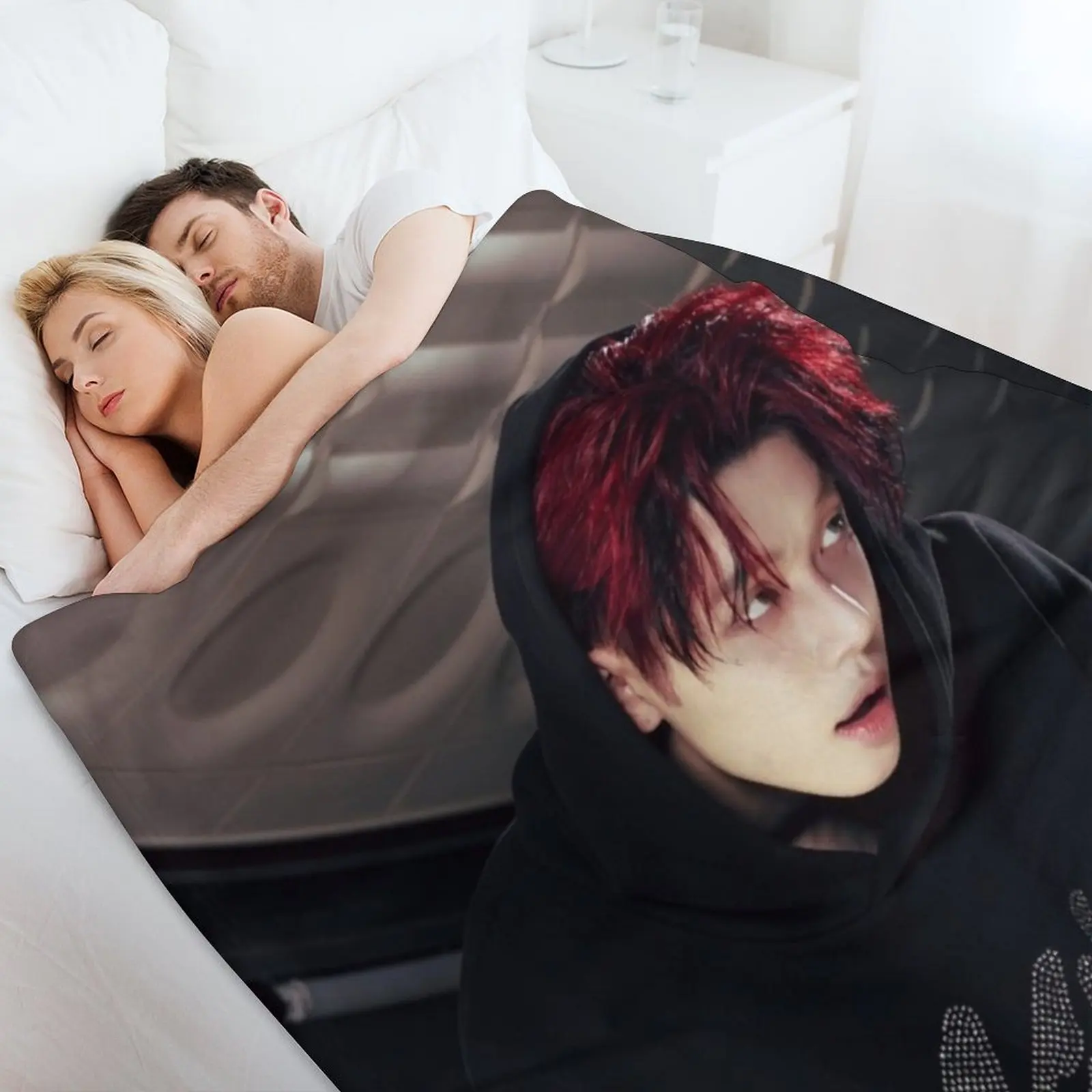 YEONJUN GGUM Плед Лохматые декоративные фланелевые одеяла