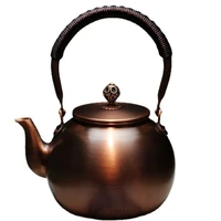antique burn kettle round pot copper teapot japanese style retro coffee pots kung fu tea brewing tea teapot household items gift