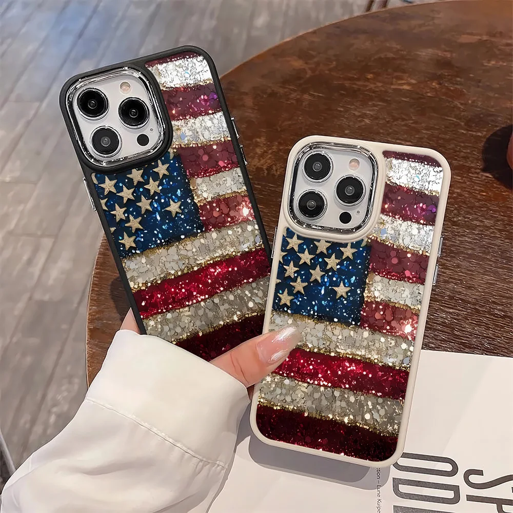 Чехол для телефона с узором национального флага для iPhone 15, 14, 13 ...