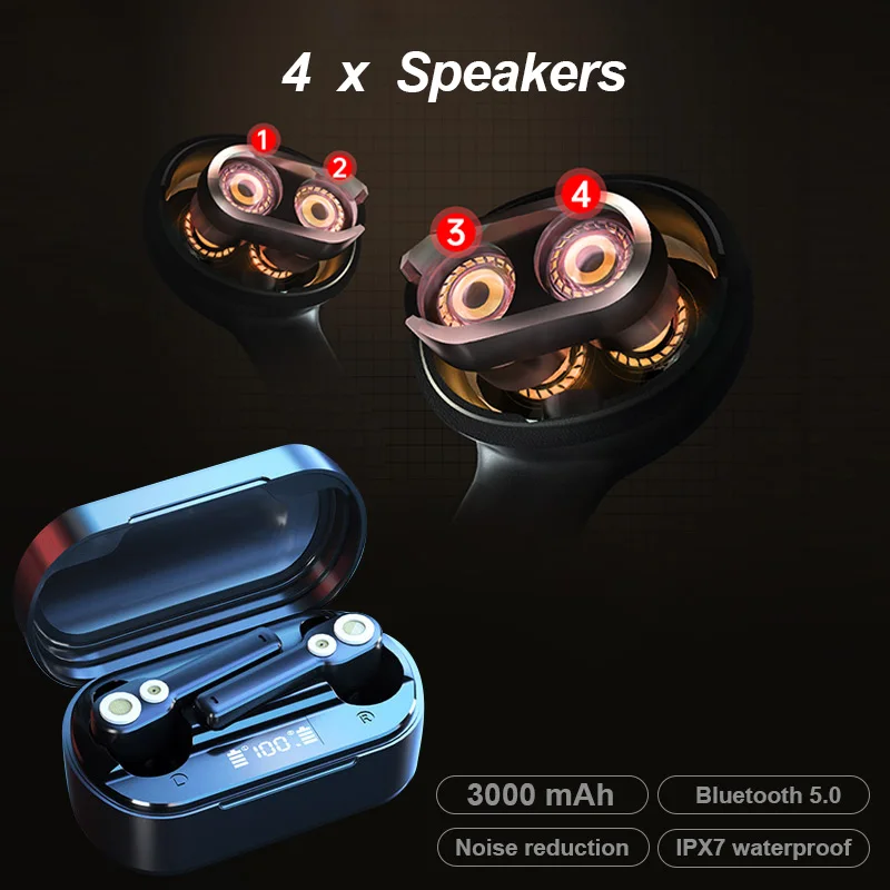 

TWS-стереонаушники с микрофоном и шумоподавлением