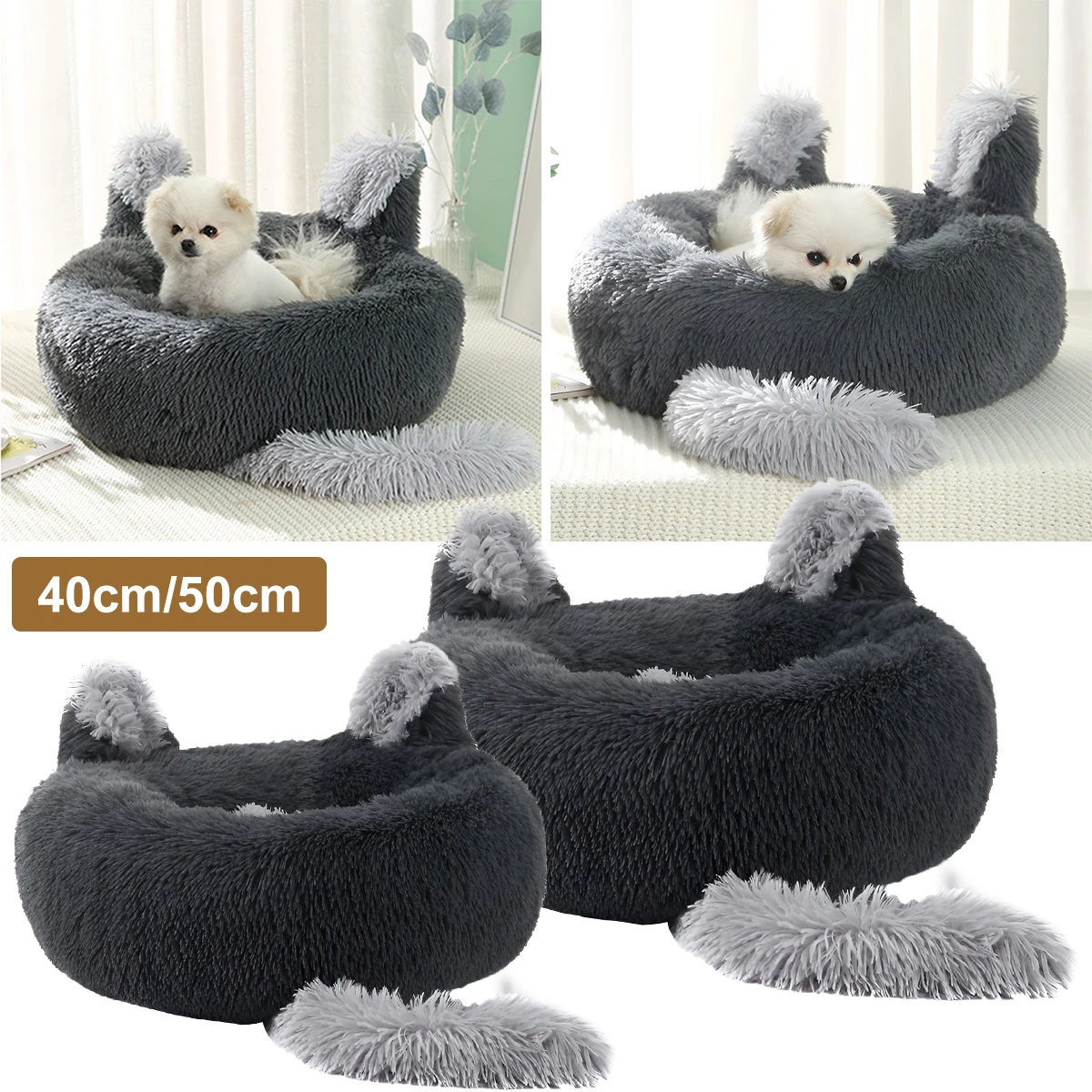 

Коврик для питомца, подстилка для конуры, удобная мягкая круглая кровать для собаки, пушистая Женская противоскользящая подушка для собаки,...