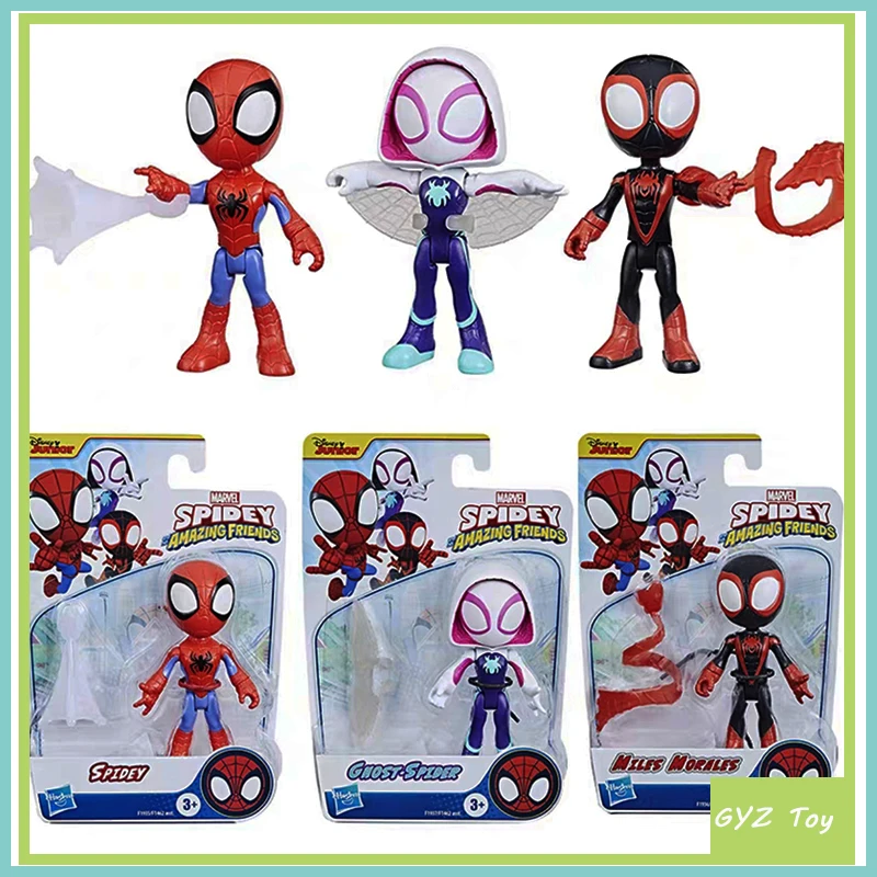 

Marvel Spider Man And His Amazing Friends Upgrade Suit Spidey Amazing Pvc Action Figure Collectable Model Toy Doll Kids Gift