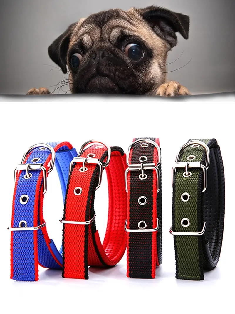 Нейлоновый ошейник для собак регулируемый шейный ободок с поролоновой