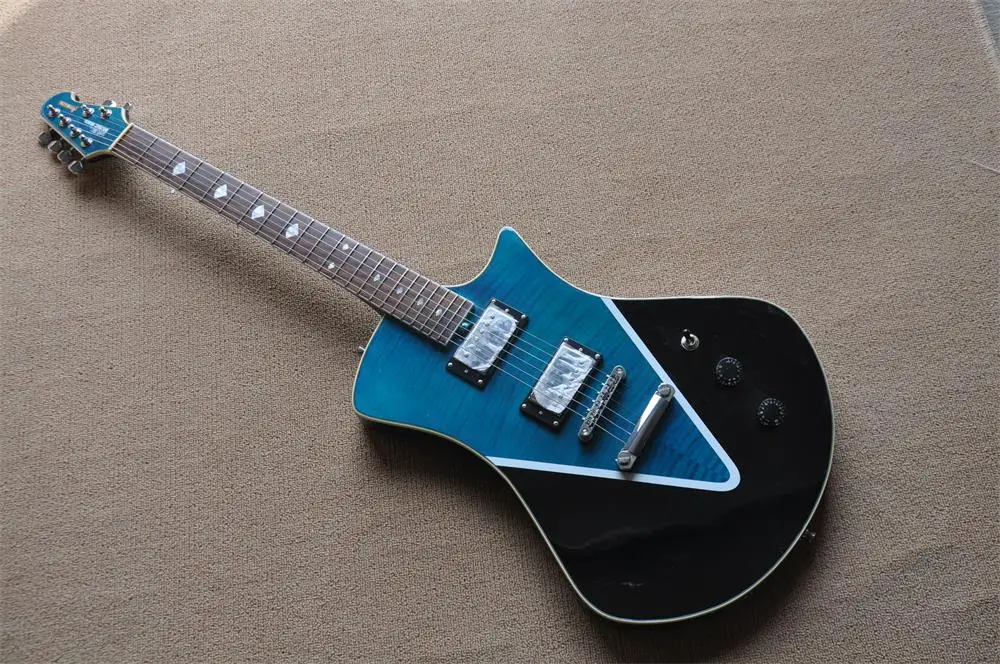 Пользовательская электронная гитара Ernie Ball Music Man Armada с подсветкой в виде пламени