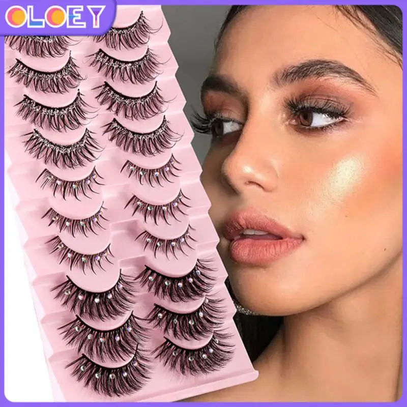 

Comfort Eyelash Extension 10 Pairs Of Mixed Packaging Tool For Makeup Flexibility Low Allergenicity Eye Makeup False Eyelashes