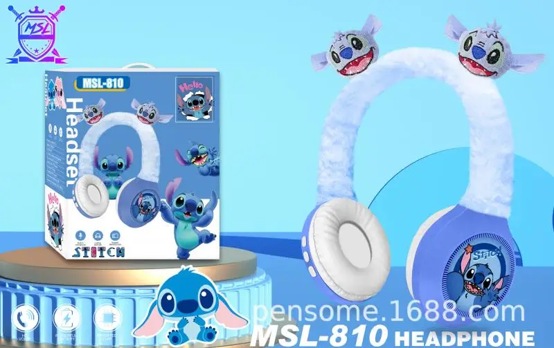 Новые Msl-810 Disney креативные беспроводные Bluetooth-наушники с мультяшным стежком Hi-Fi