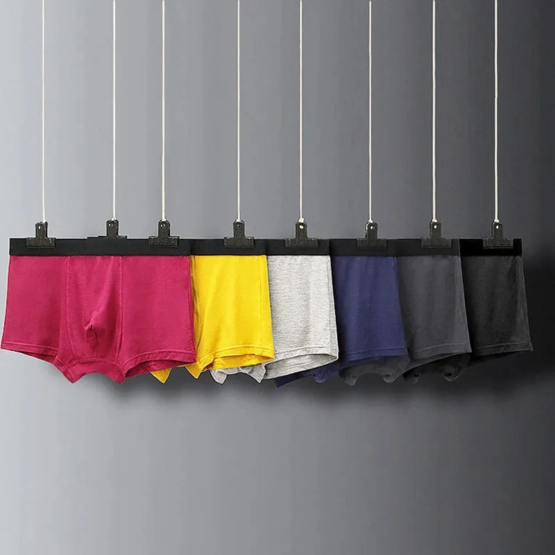 Мужские удобные эластичные шорты-боксеры с большими плоскими углами подарочный