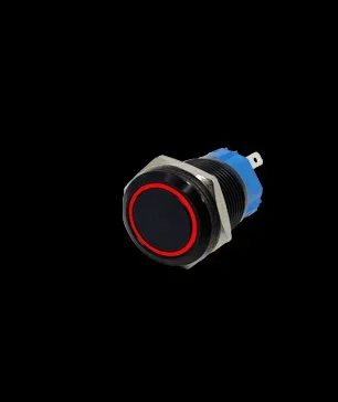 

12/16/19/22 мм окисленная Черная оболочка, кнопочный переключатель, фиксированный выключатель питания, фотоэлемент