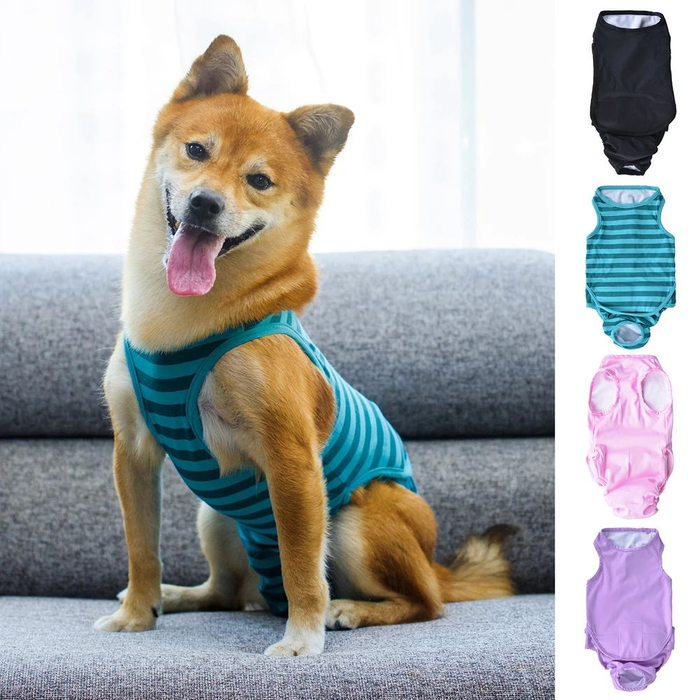 

Recovery Suit for Dogs Cats After Surgery Pet Washable Recovery Shirt Protects Wounds Prevent Licking Dog Onesies XS-3XL
