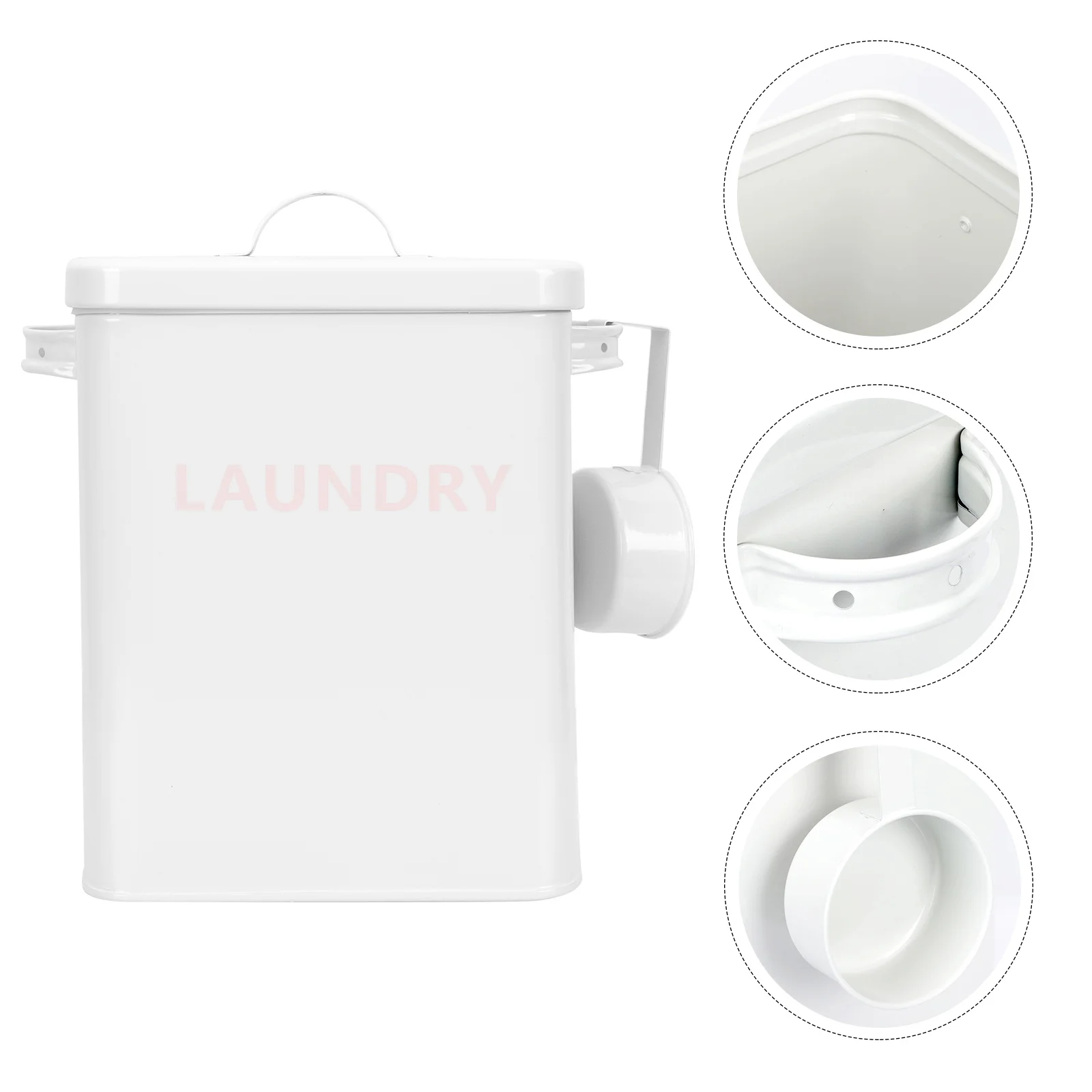 

Laundry Container Storagedetergent Bin Dog Powder Pet Dispenser Treat Bucket Podswashing Holder Rice Farmhouse Box Scoop Grain D